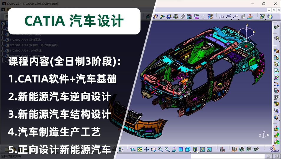 学习CATIA建模，教程，汽车内外饰设计